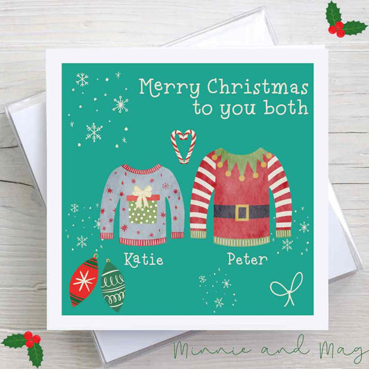 Personalised Couples Christmas Card