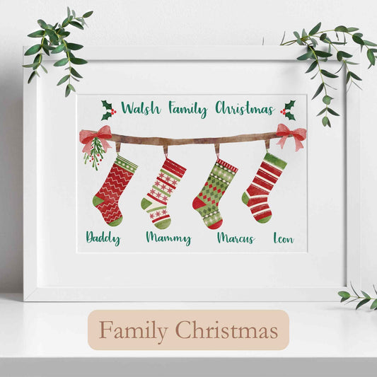 Personalised Christmas Family Stockings