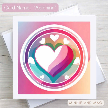 Love Heart Illustrated Card named The Aoibhinn