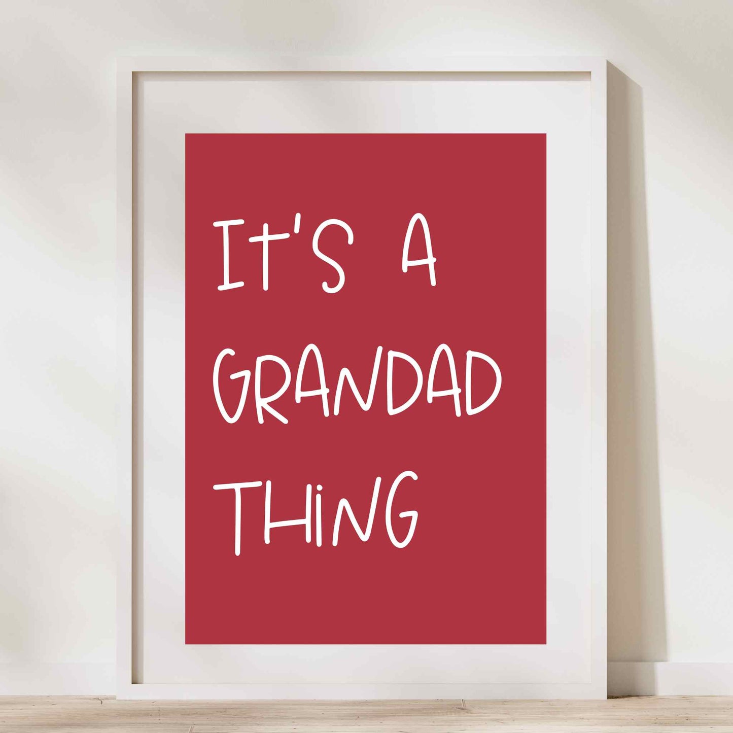 It's a Family Thing Personalised Print with Berry Coloured Background