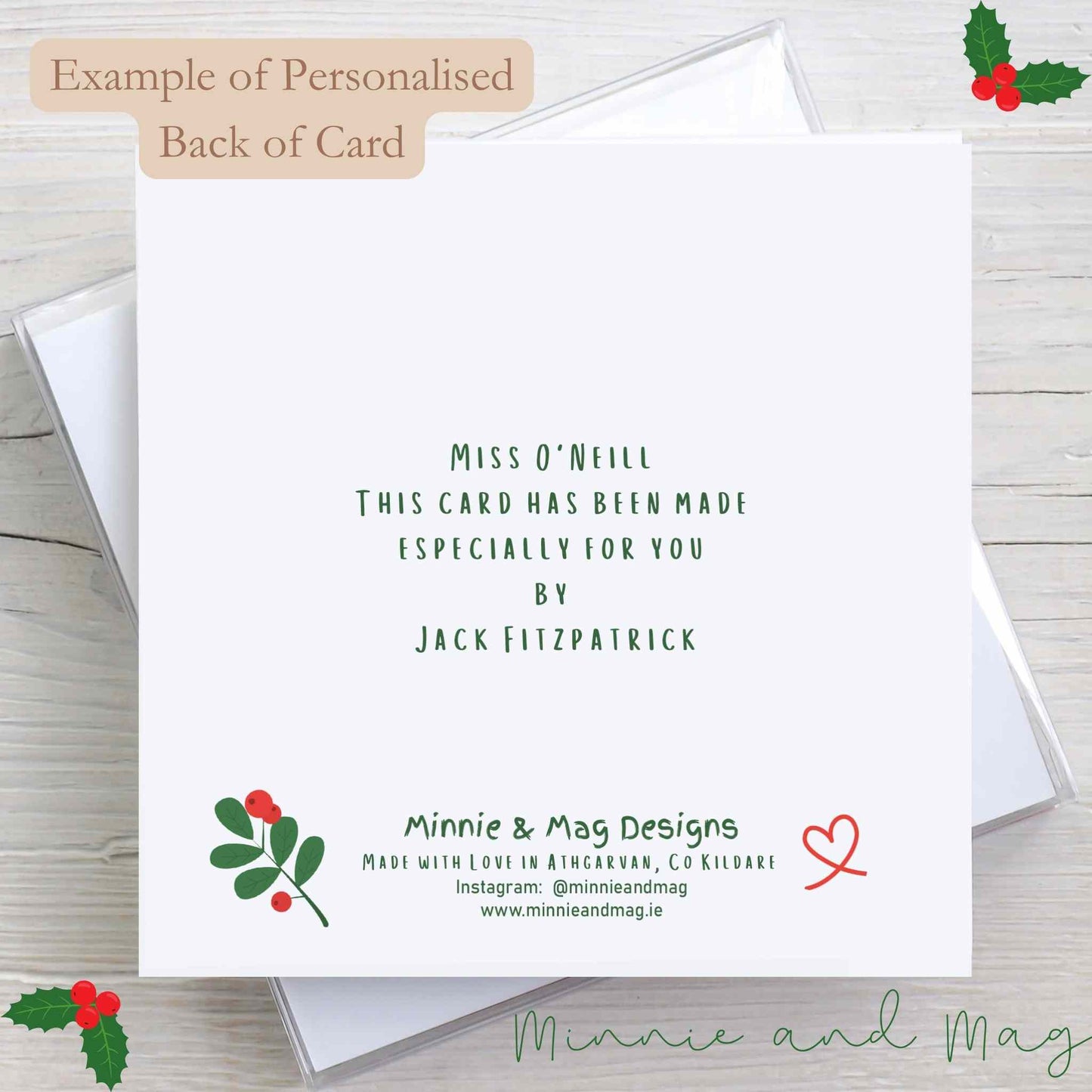 Personalised Teacher Christmas Cards