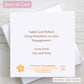 Engagement Congratulations Card Personalised with Names