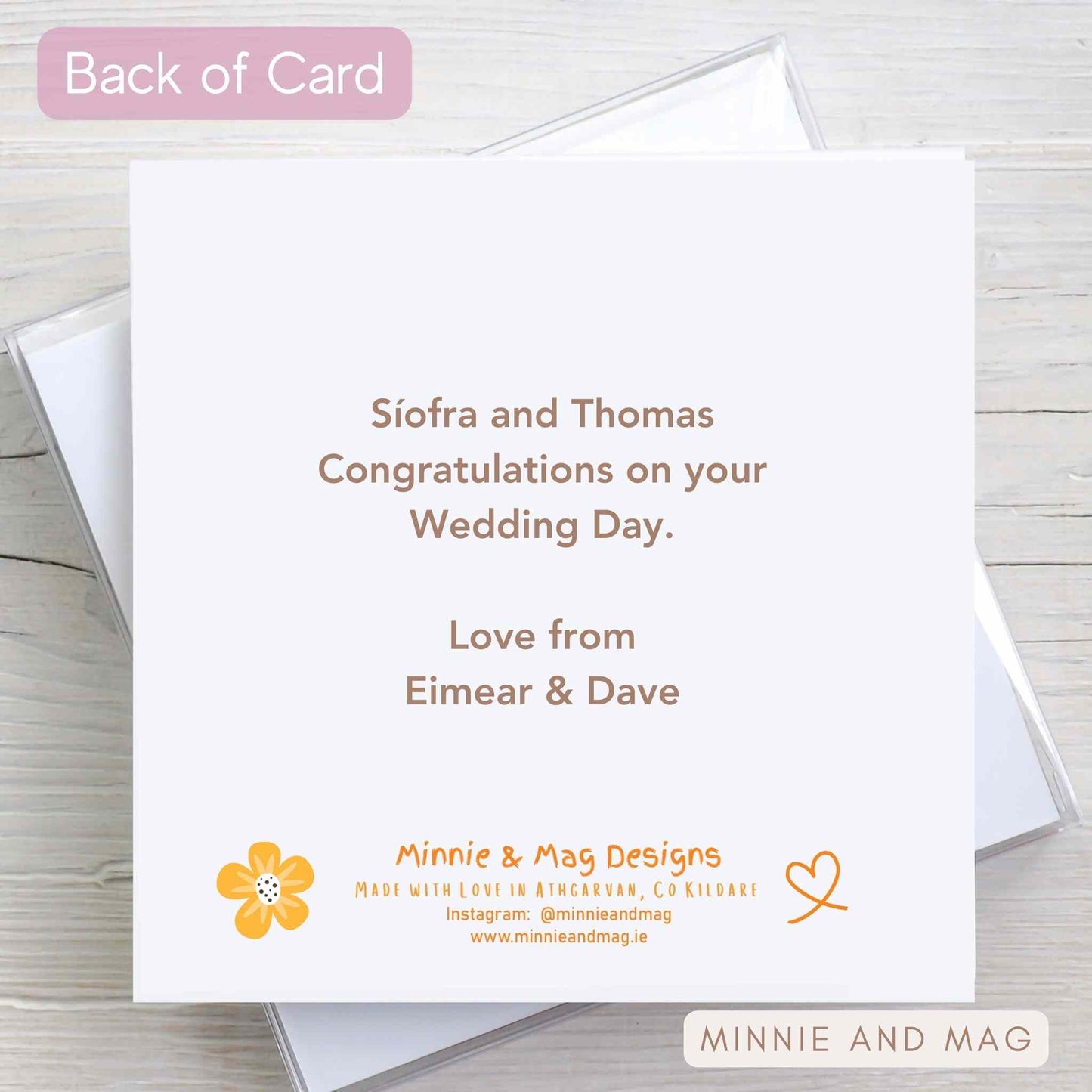 Personalised Wedding Couple Card with Floral Arch