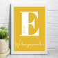 Personalised Name Print with Yellow Background
