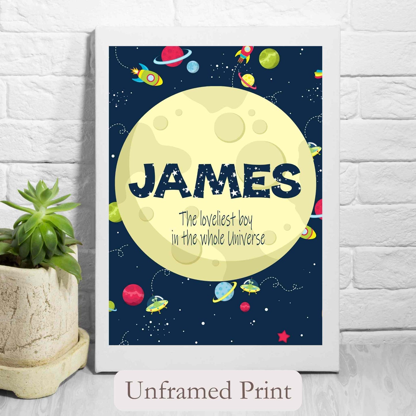 Personalised Outer Space Name Print