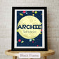 Personalised Outer Space Name Print