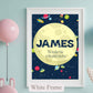 Personalised Outer Space Name Print