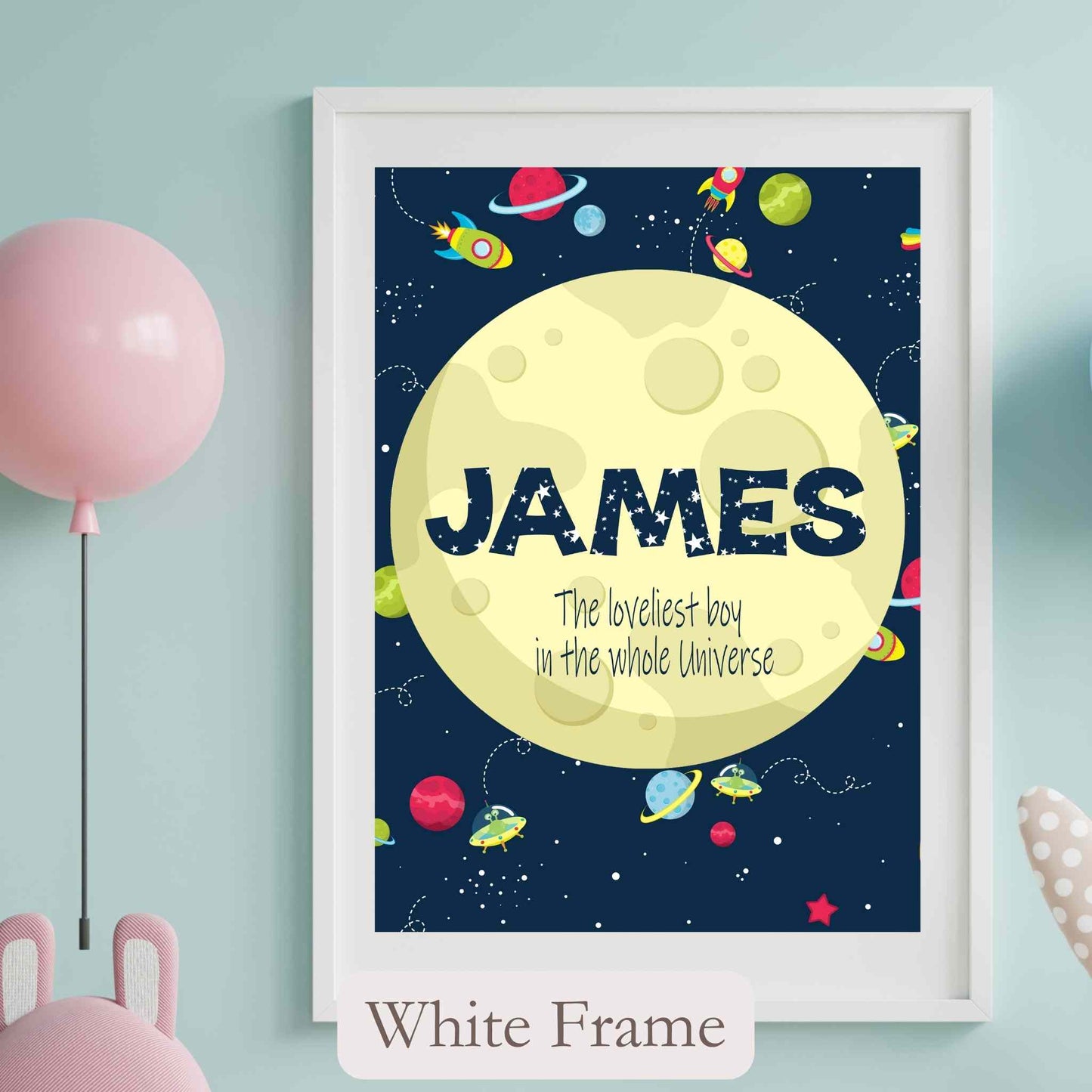 Personalised Outer Space Name Print