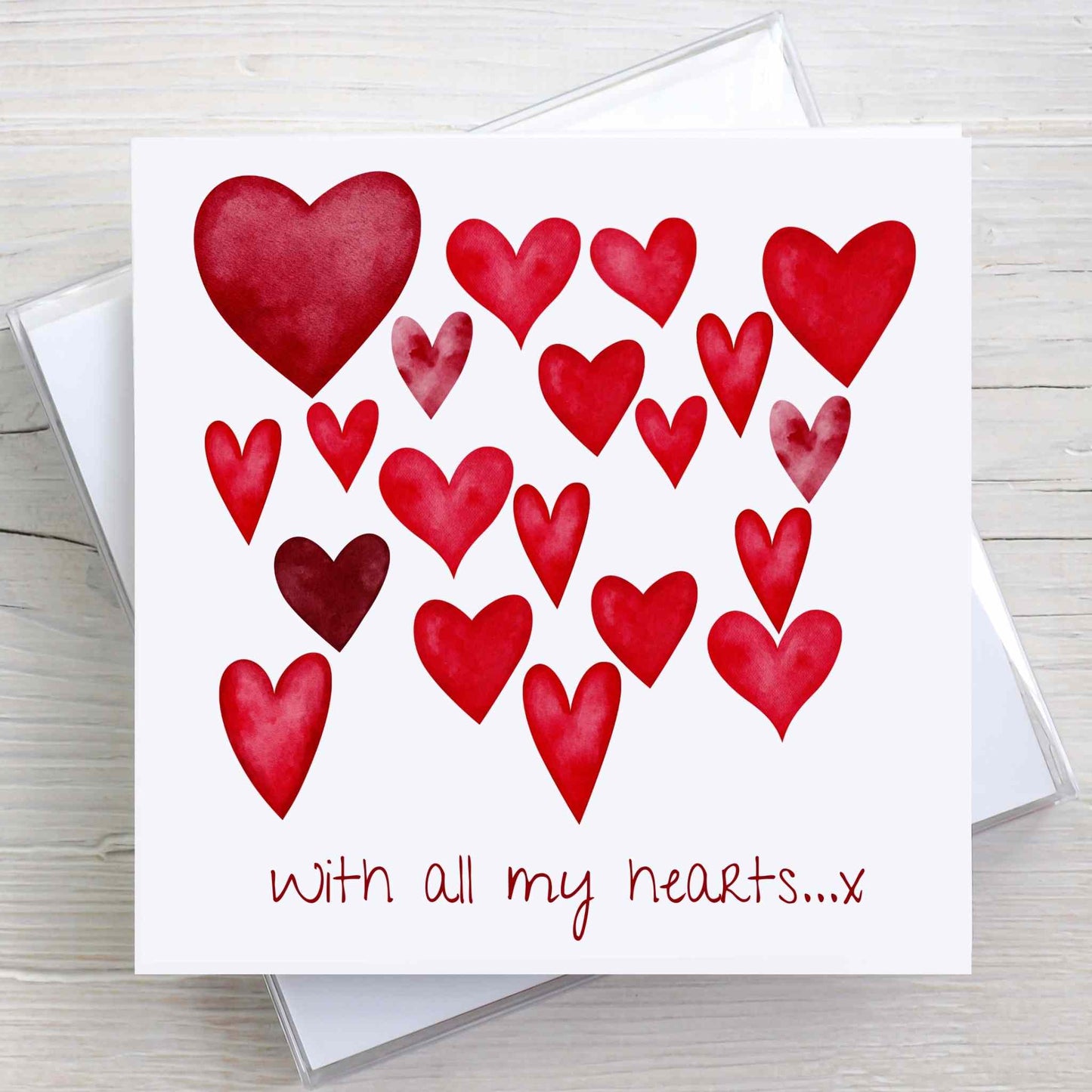 With All My Hearts Card (Option to Personalise)